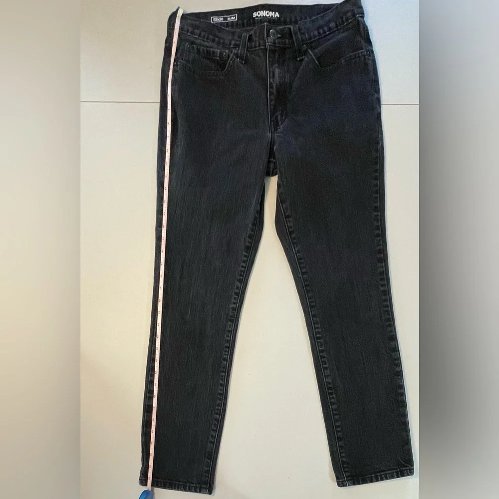 Sonoma Men’s Black Slim 32x30 Denim Jeans Classic Style GUC